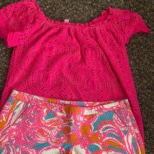 Lilly Pulitzer top and shorts